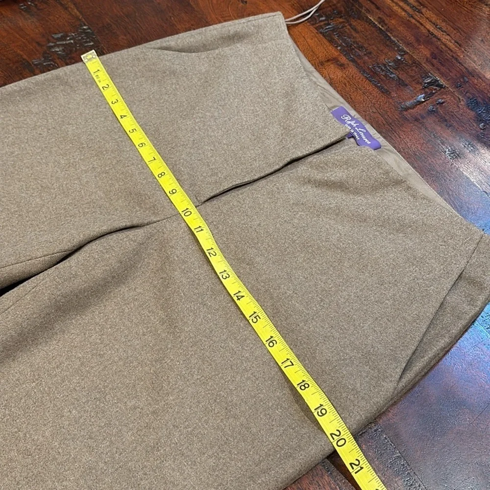 Ralph Lauren Collection Wool Ankle Pants Brown Heather 8 EUC